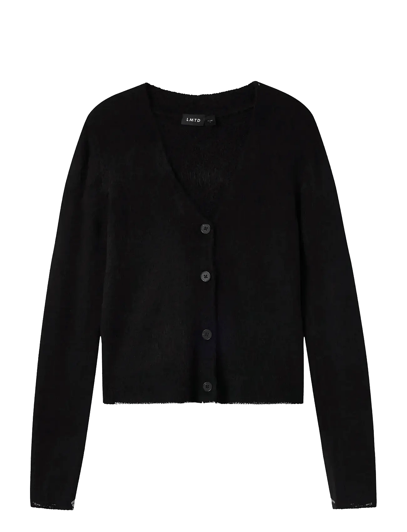 LMTD Nlflodet Ls Short S Knit Cardigan Noos | Black | 122-128