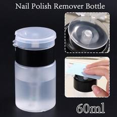 60ml Tom Pump Dispenser Flytande UV Gel Polish Nail Art Polish Clean Aceton Bottle Polish Cleanser Remover Flaska - Multifärgad
