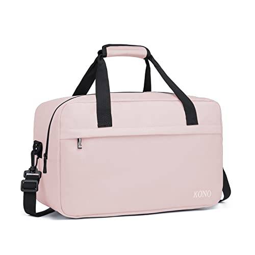 Kono Stort kabinbagage under sätet, för Ryanair, handbagage på flyg, unisex, sportväska, resväska, duffelväska, Rosa, M (40cmx 25cm x20cm)-20L