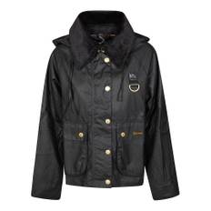 Barbour, Jacka, Dam, Svart, S, Kort huva vaxjacka