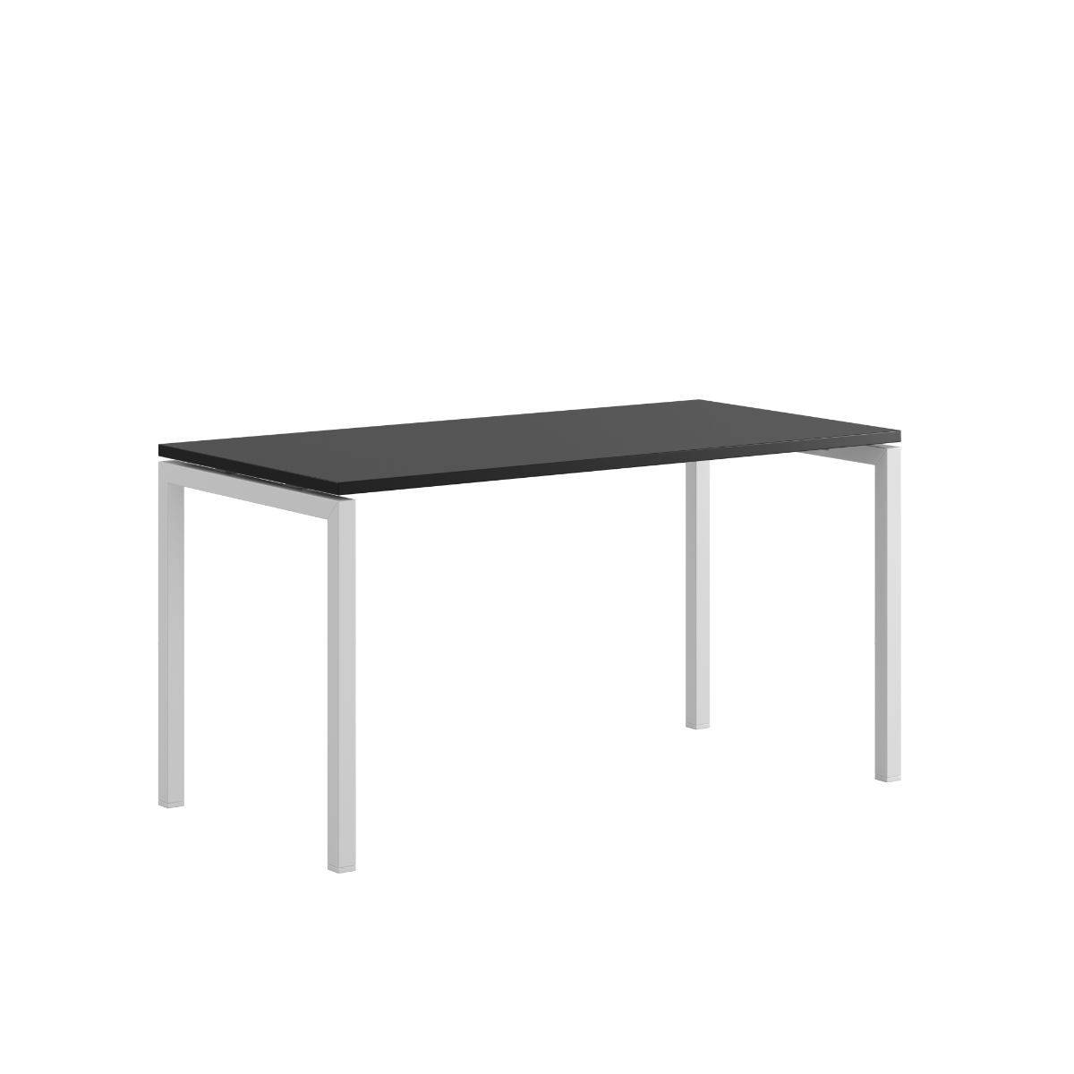 Luna U Bord 140x70cm - Sort-hvid.