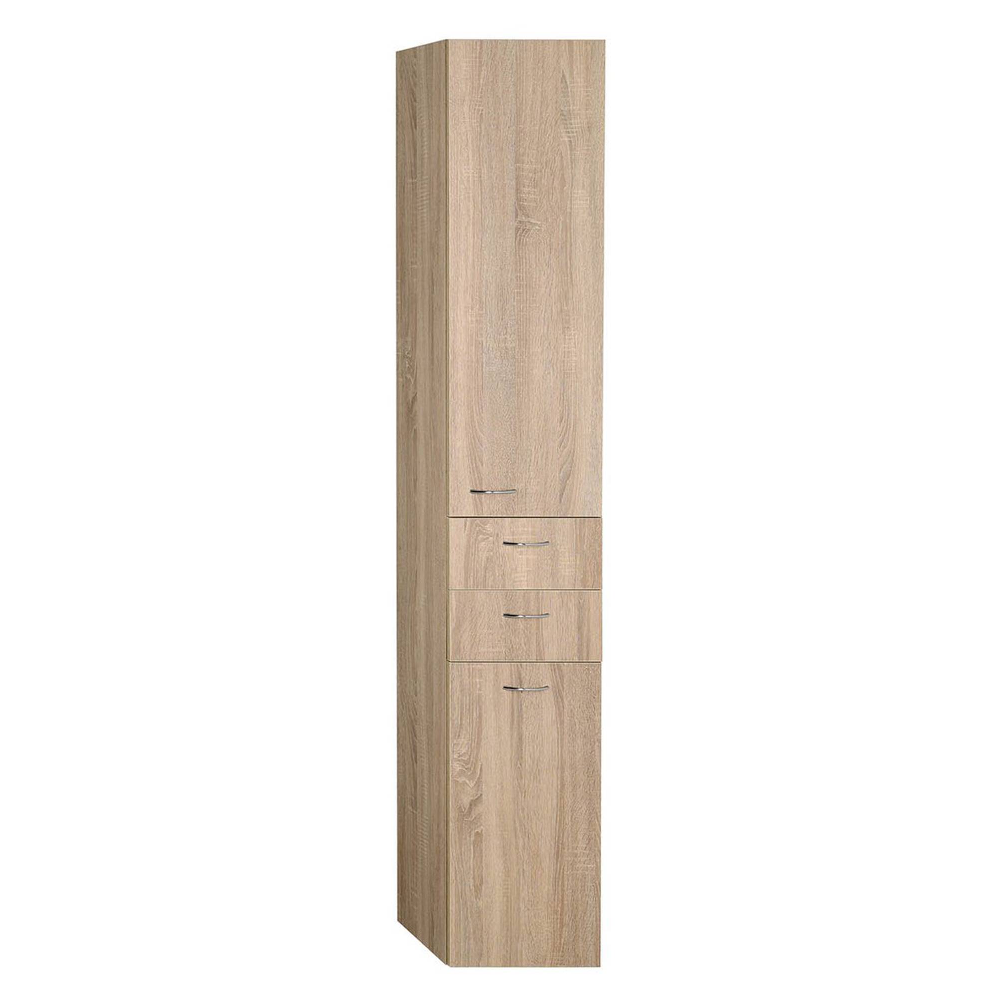 Högskåp Rove Platin Ek Matt 35x29x184 cm med Tvättkorg