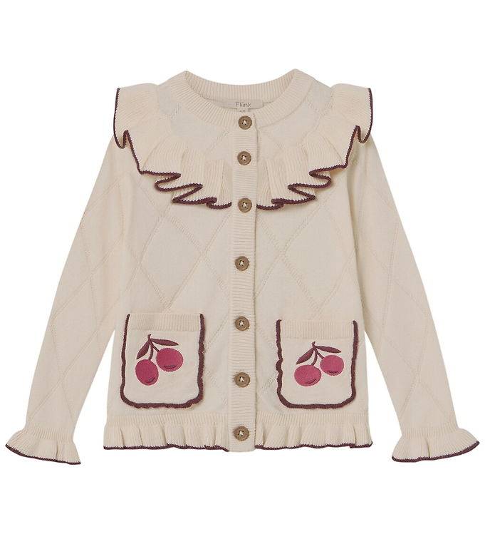 Fliink Cardigan - Stickad - Nova - Sandskal - Fliink - 6-7 år (116-122) - Cardigan