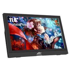 Kenowa 11.6 Zoll Portable Monitor, Tragbarer Monitor FHD 1366x768 HD Bildschirm Externer Display mit Dual Type-C/HDMI für PC/Computer/Laptop/PS4/PS5