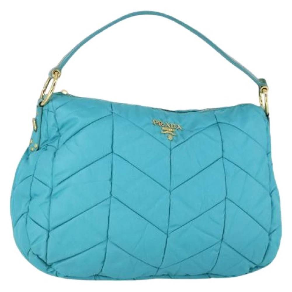 Prada Vintage Pre-owned Vintage Skuldertaske - Vintage - Dame - Blå - ONE SIZE - Uld