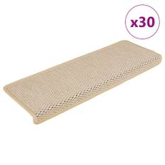 vidaXL selvklæbende trappemåtter 30 stk. 65x21x4 cm sisal-look Berber