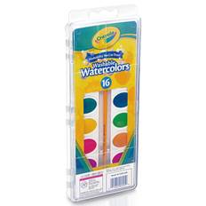 Crayola Palette Paint 16 Colors with Brush Easy to Remove with Water 530555 Genuine Product