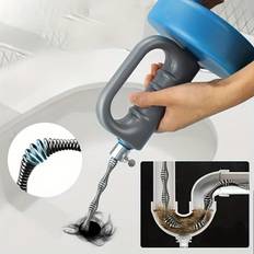 TEMU 1pc 118.11/196.85inch Drain Unblocker, Flexible Rod Auger Snake Rod Kitchen Toilet Sewer Blockage Cleaner Pipe, Dredger Hair Clogging Plumbing, For Hotel/restaurant/commercial