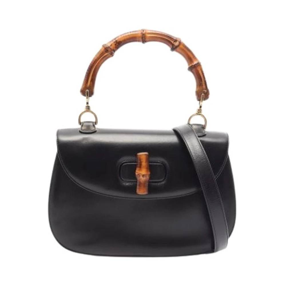 Gucci Vintage Pre-owned Bamboo Håndtaske - Vintage - Dame - Sort - ONE SIZE - Uld