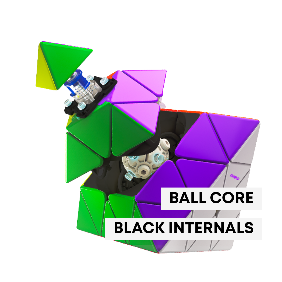 DianSheng Galaxy Magnetic Corner Turning Octahedron CTO Cube Ball-Core Stickerless - Black Internal
