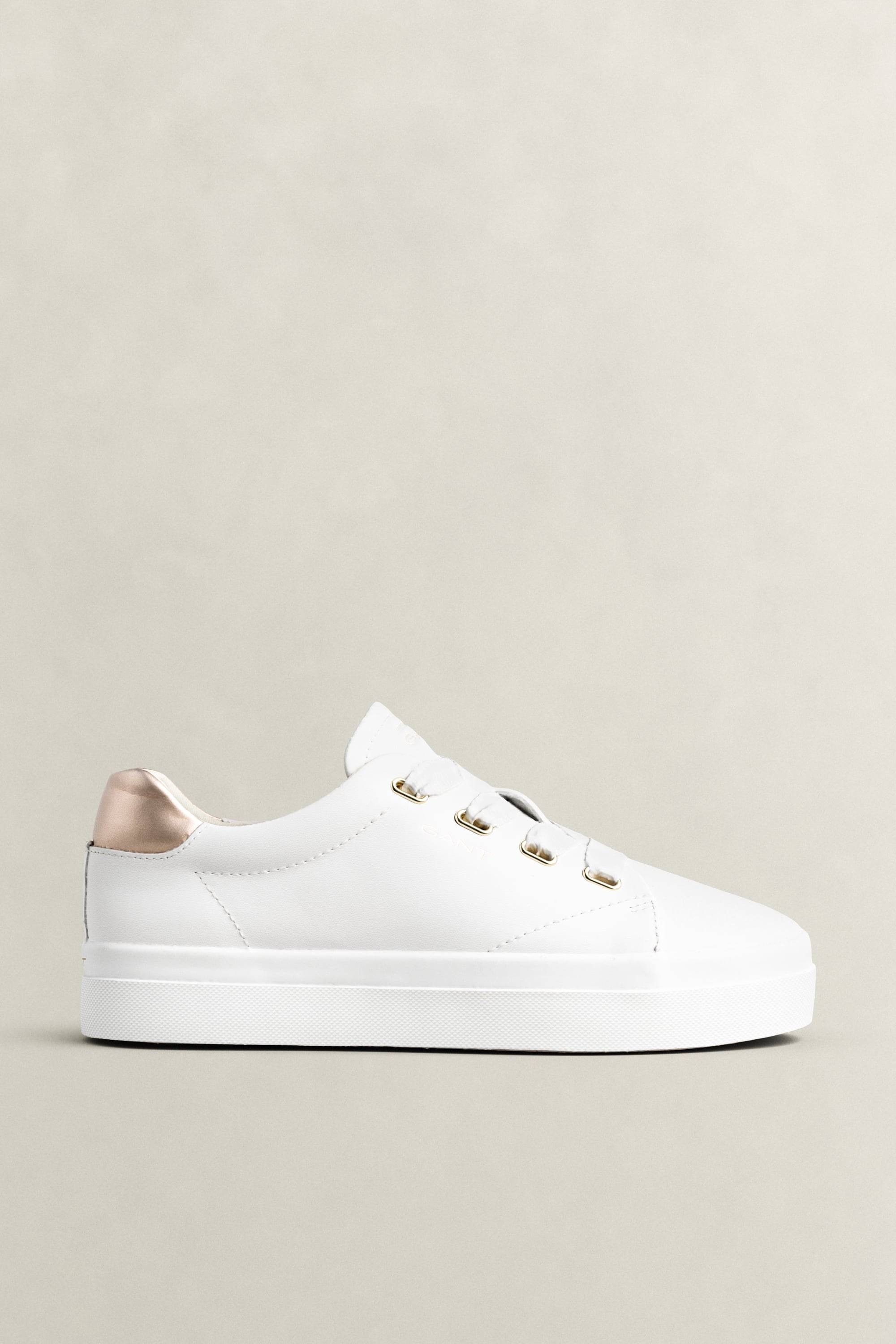 GANT Dam Avona metallicfärgade sneakers i skinn (38) Vit