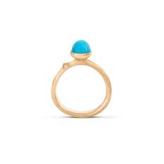 OLE LYNGGAARD LOTUS TINY RING MED TURKIS