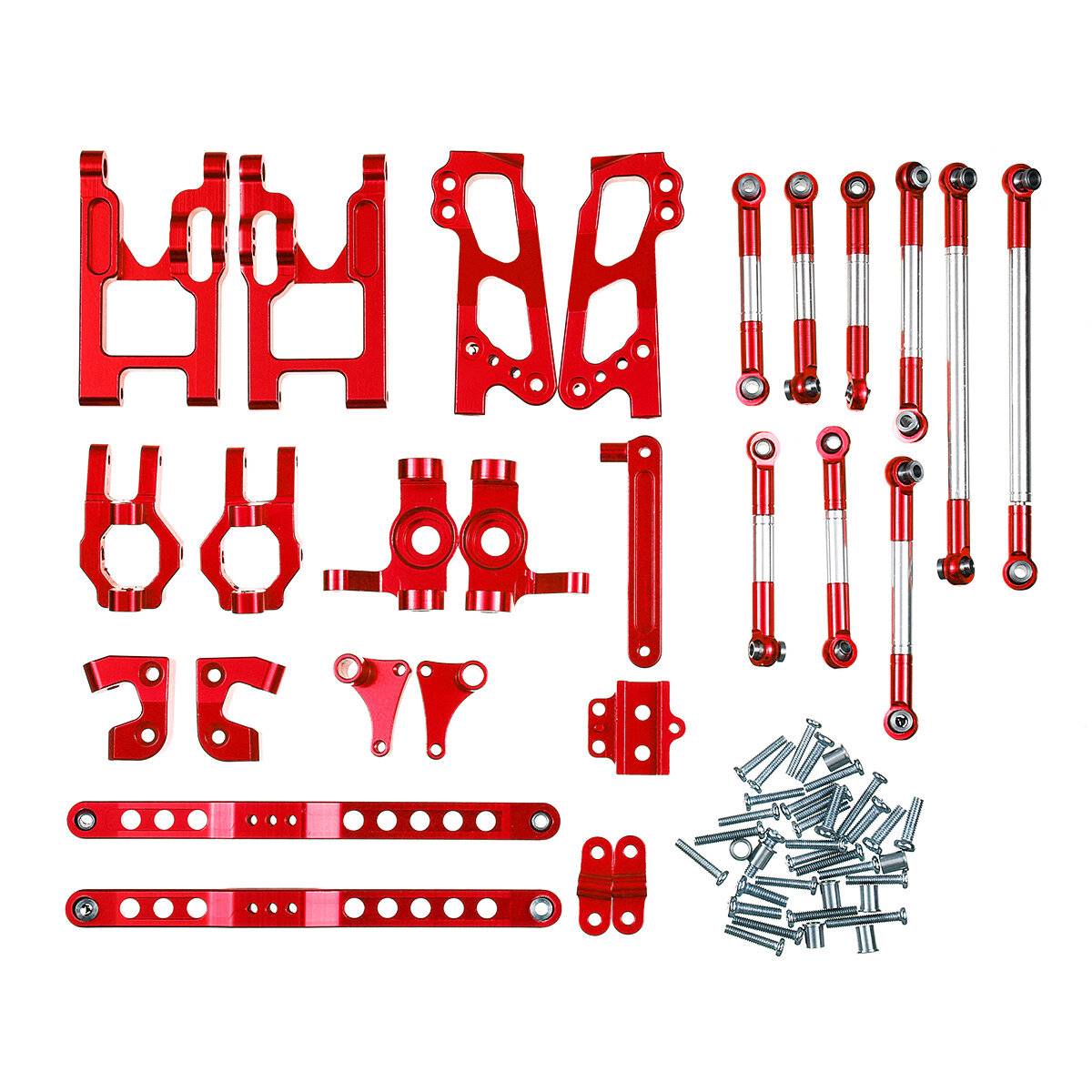Feiyue FY03 06 WLtoys 12427 12428 ökenförsäljare Kit Full Uppgraderingstillbehör 1/12 Rc Bil Delar Röd