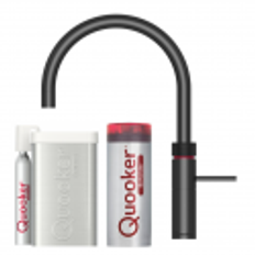 Quooker Fusion round sort 5i1, inkl Combi+ beholder & Cube køler