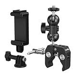 SMALLRIG Camera Clamp Mount, Super Clamp Mount med Mini Magic Arm, Super Clamp med Non-slip Threads, för Gopro, Kamera, Telefon, Bildskärm och Ljus, Lastkapacitet 1,5kg - 4373