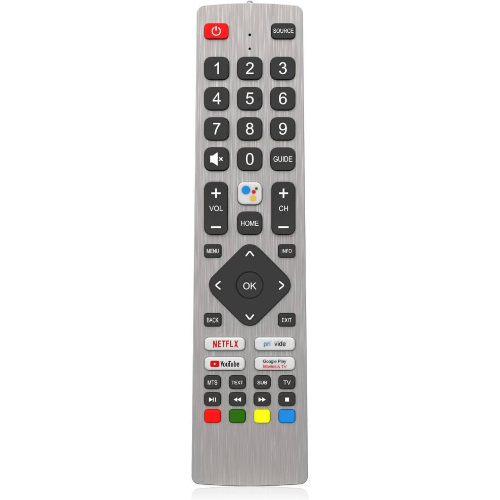 Replacement Sharp Aquos Fjärrkontroll för Aquos Ultra Smart TV, 4 Shortcut Keys Kompatibel med Multiple Sharp 4K Models Universal