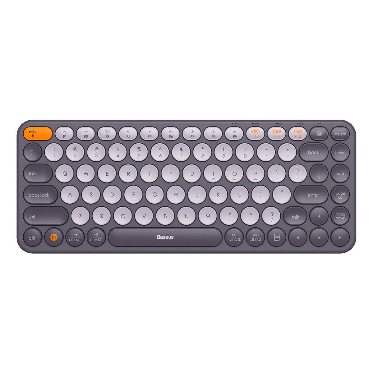 Baseus trådlöst Bluetooth tangentbord med fleranslutningar med hög bärbarhet med 2,4 GHz USB nano-mottagare för MacBook