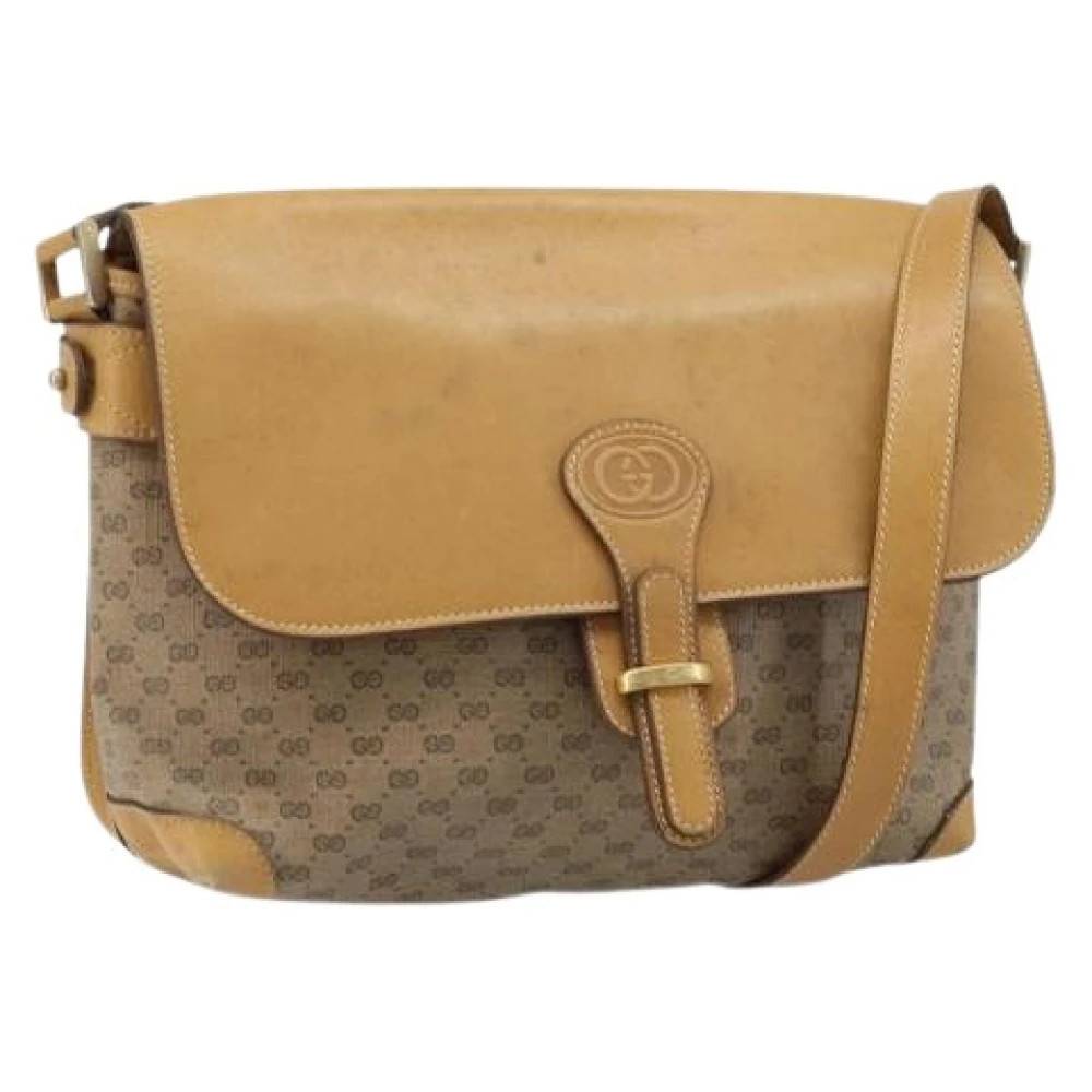 Gucci Vintage Pre-owned Micro Small GG Canvas Skuldertaske - Vintage - Dame - Beige - ONE SIZE - Uld