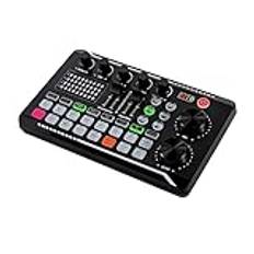 Multifunktionell ljudmixer F998 ljudkort Bluetooth-mixer effekter och röstväxlare universal sändning röstväxlare live-sändning