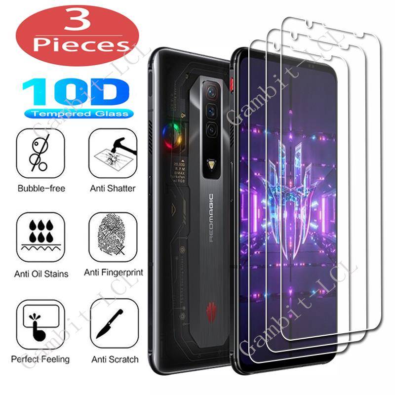 3Pcs Tempered Glass For ZTE Nubia Red Magic 7 Pro RedMagic 7Pro 6R 6s 6 Play 5G 5S 3S 3 6Pro Screen Protective Cover Film