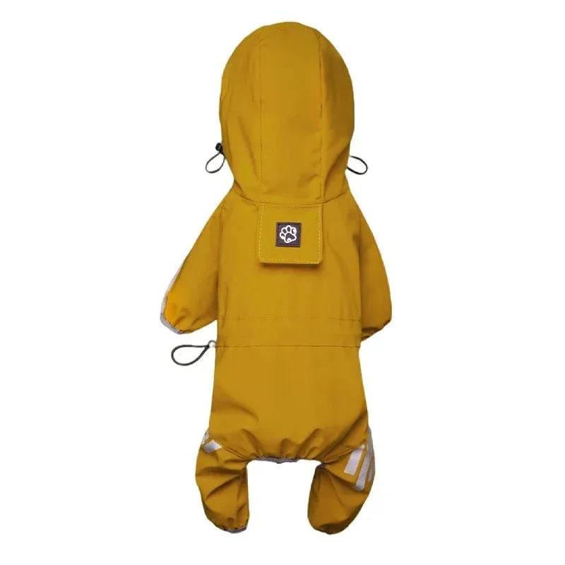 Reflective Waterproof Raincoat Jumpsuit for Small & Medium Dogs - Yellow / M (M)