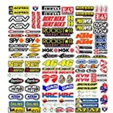 MAS DI VITALE MARIA Motorcykelklistermärken sponsor 113 st klistermärke motocross grafikcykel MTB dator skoter kit modelltillverkning vinyl glansigt paket (73 x 67 cm)