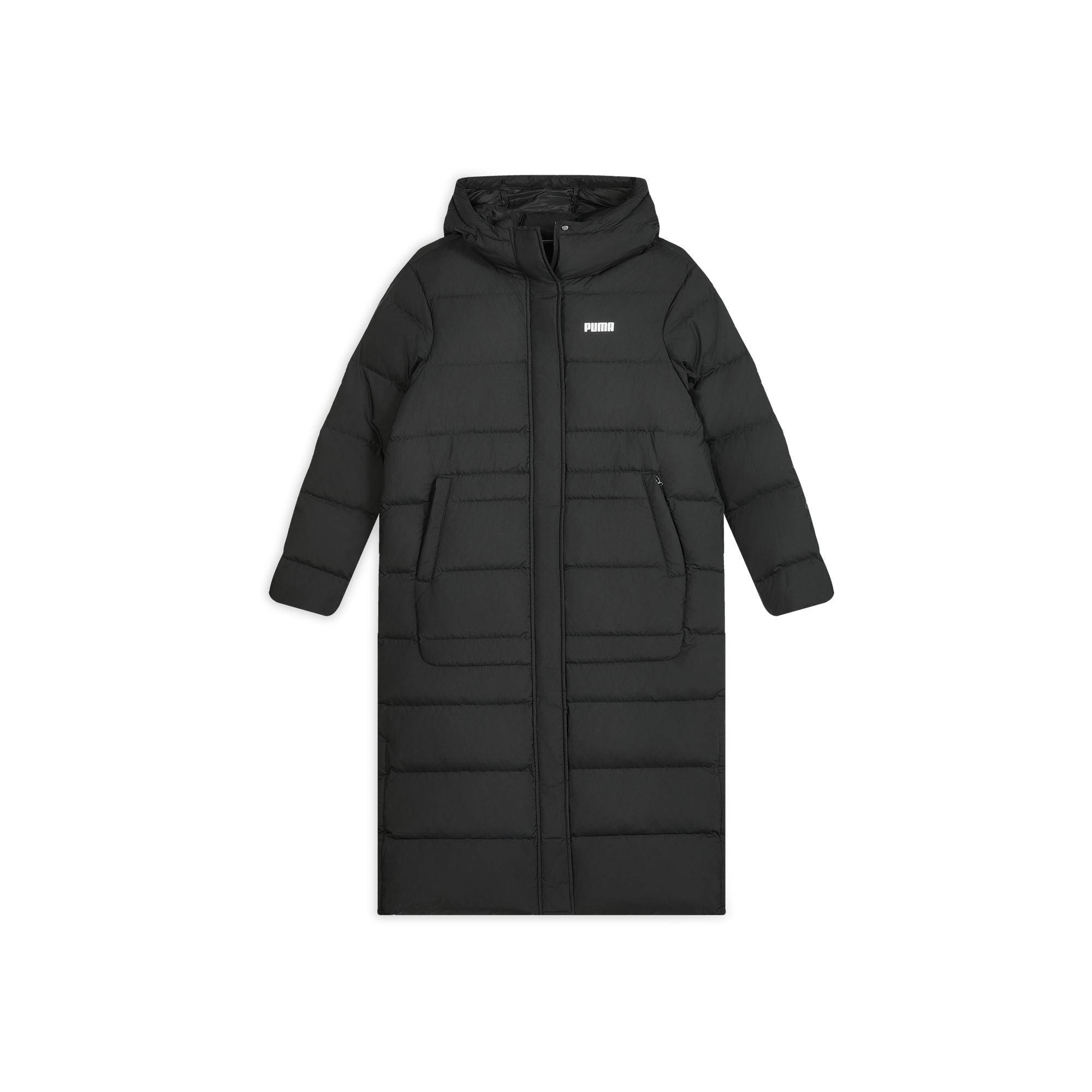 Puma FW25 Lång Dun Huva Varm Vindtät Vattentät Lång Dunjacka Dam ytterkläder 692775-01 XL