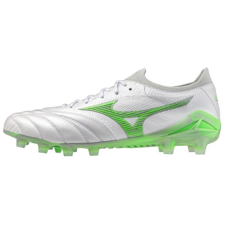 Mizuno Morelia Neo 4 Beta Japan Bekväma Syntetläder Halkfria Hållbara Fotbollsskor Unisex Fotbollsskor Vit Grön P1GA254037 43