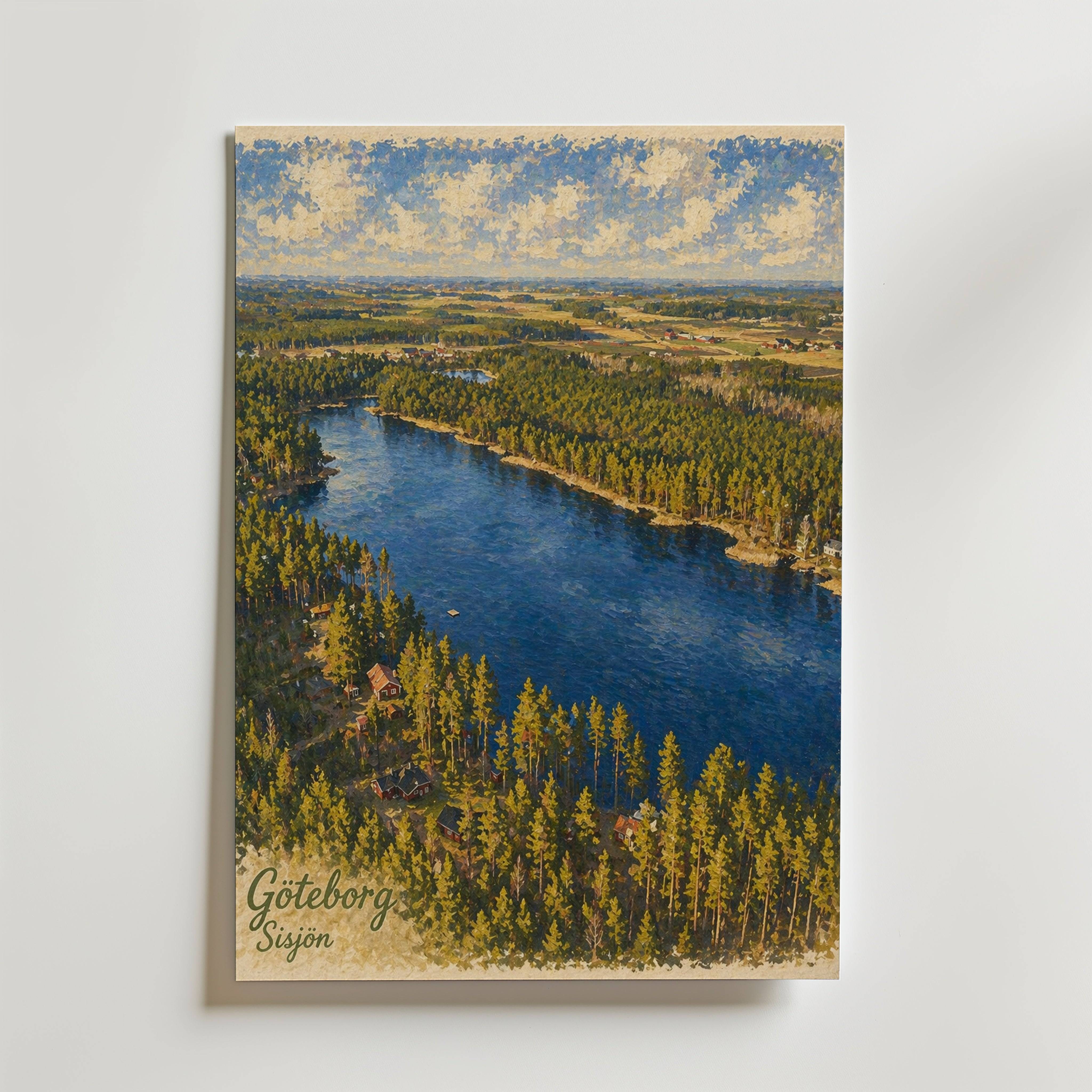 Sisj�n G�teborg Poster - Premium Canvas 40x50 cm