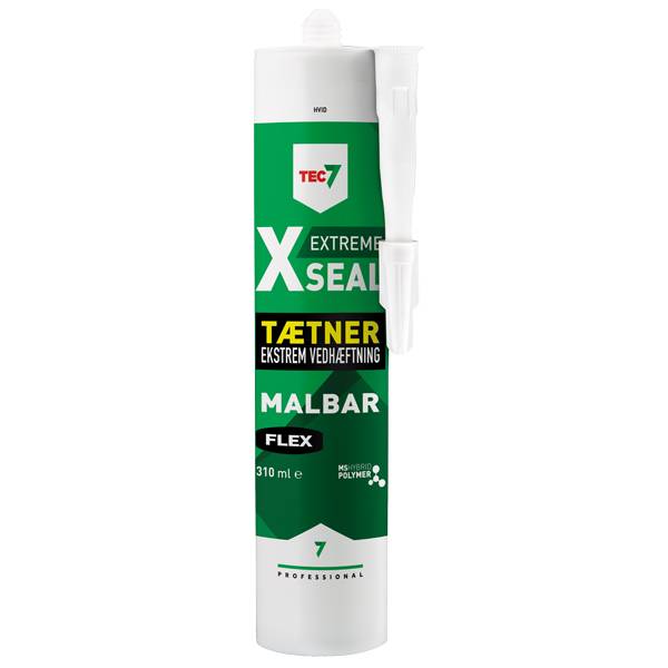 Tec7 flex fugemasse 310 ml patron sanitetshvid
