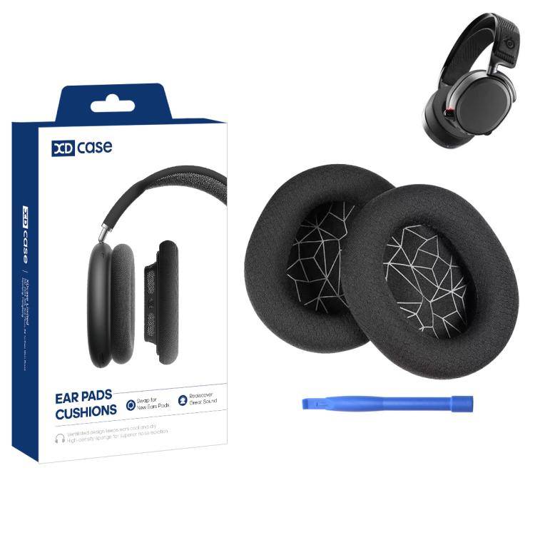 Mesh-ørepuder til SteelSeries Arctis 1/3/5/7/9/Pro - Svart/vit.