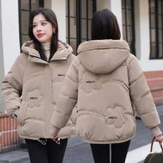 Nytt mode dam dunjacka Varm Plus Casual Varma ytterkläder Dunjacka för vinter XXXXL khaki