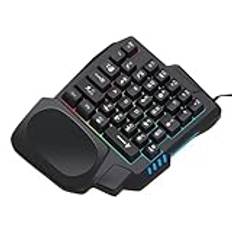 Qzdtue Mekaniskt tangentbord, enkelt handhållet tangentbord, mobilt speltangentbord, bärbart speltangentbord, resespeltangentbord, bärbara mekaniska tangentbord, ergonomiskt tangentbord för mobil 8,86