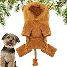 Hund Lejon Dräkt, Lejon Mane Hund Kostym - Lion Mane Dog Outfits - Härlig mjuk varma lejonperuk husdjurskläder för små medelstora till stora hundar