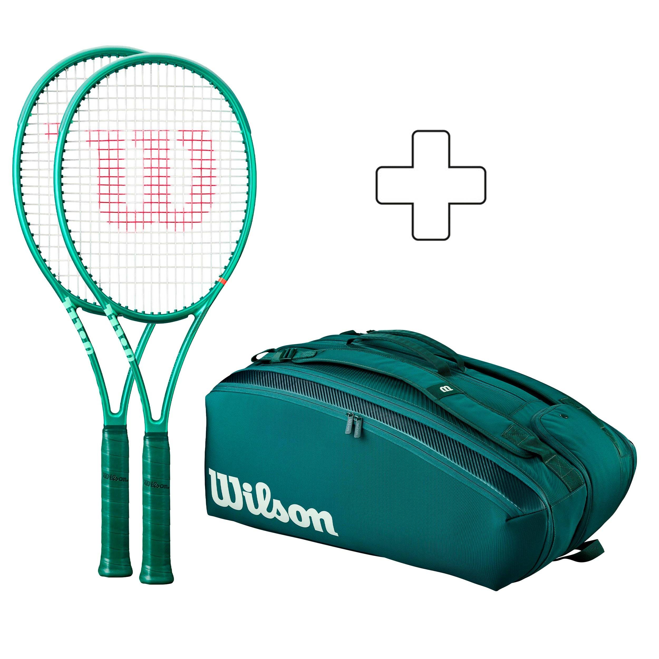 Wilson 2 x Blade 98 18X20 v10 plus tennis bag (2026) - Size2 - green