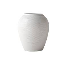 Lyngby Porcelæn Rhombe – Vase 25 cm, Hvid