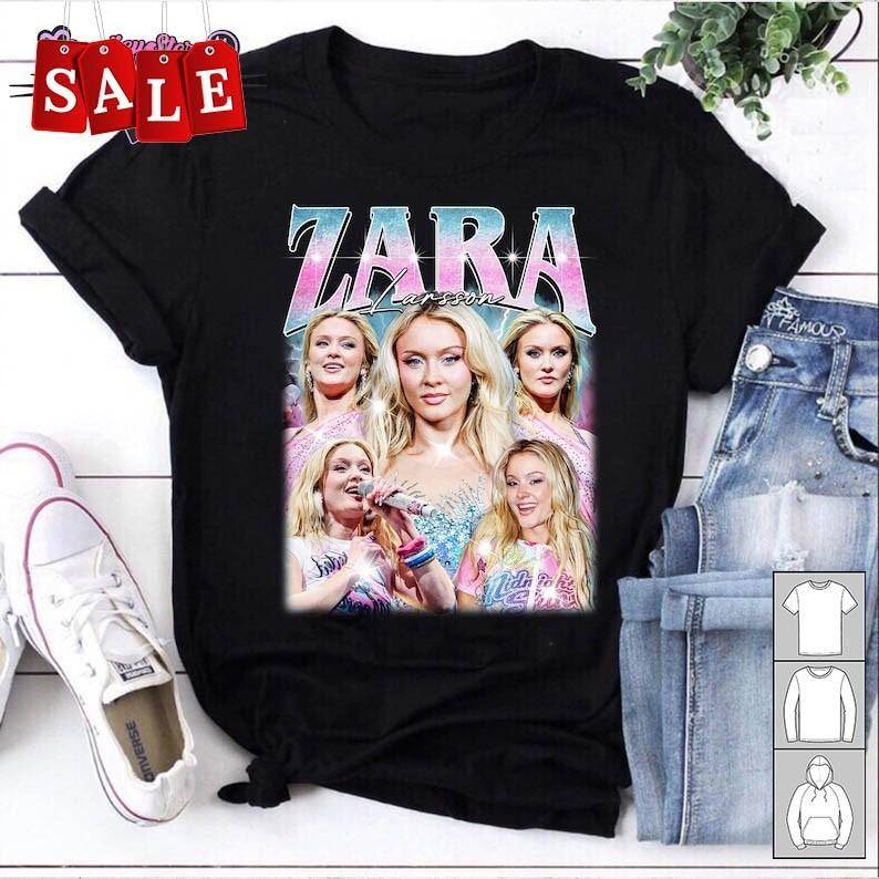Hett Zara Larsson-present till fans Unisex S5XL T-shirt WE703 Unisex T-shirt cm gray