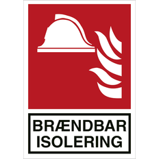 Brandskilt - Brændbar isolering - Refleks aluminium - 210 x 148 mm (A5)
