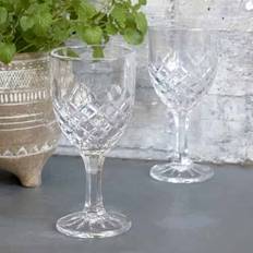 Chic Antique Lorient Wine Glass with Diamond Cut Clear