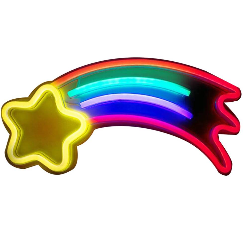 Neon Sign LED Light,Meteor-Shaped Neon Light,Acrylic Sign LED Lights for Wedding/Birthday&Children'S Room Wall Decor