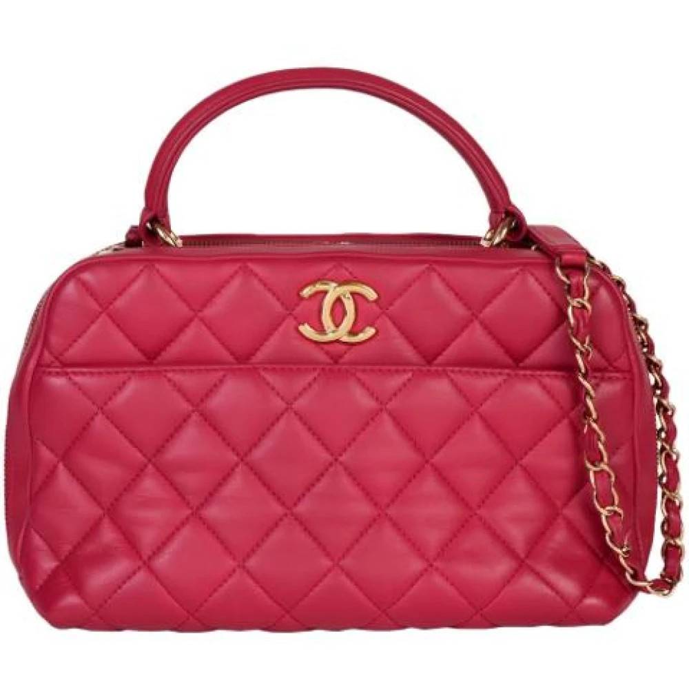 Chanel Vintage Pre-owned Vintage Suede Skuldertaske - Vintage - Dame - Lyserød - ONE SIZE - Uld