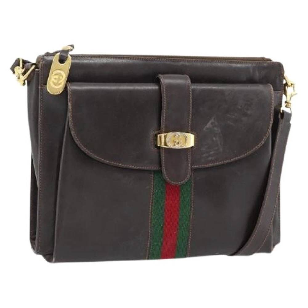 Gucci Vintage Pre-owned Skuldertaske - Vintage - Dame - Brun - ONE SIZE - Uld