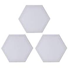 Hexagon målarduk set med 3 12,5 cm tjocka ritbrädor för konstnärer rund form oljefärg skissblock med kalikotyg idealisk för konstmålning