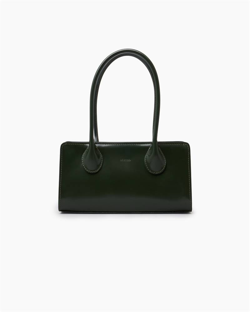 LIE STUDIO THE LOU BAG OLIVE GREEN PATENT LEATHER