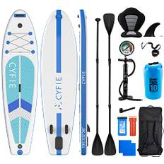 CYFIE Stand Up Paddling Board Aufblasbare,SUP Board Set mit Kajak Sitz und SUP Paddel |Komplettes Zubehör |Stand Up Paddle Board für Anfänger & Fortgeschrittene|320 × 81 × 15cm |Tragfähigkeit 150kg