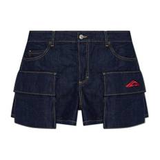 Dsquared2, Shorts , Dam, S, Bomull, Jeans hängselbyxor