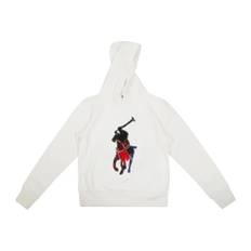 Ralph Lauren, Sweatshirts & Hoodies, Herr, Vit, S, Stor Pony Felpa Hoodie för barn