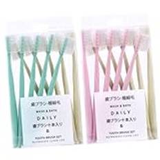 minkissy 20 St tandborstar extra bambu tandborste mössa för tandborsthuvud bärbar tandborste Mjuk toothbrush tandborste med lock resa tandborste ultra tandborste aldult Macaron bebis