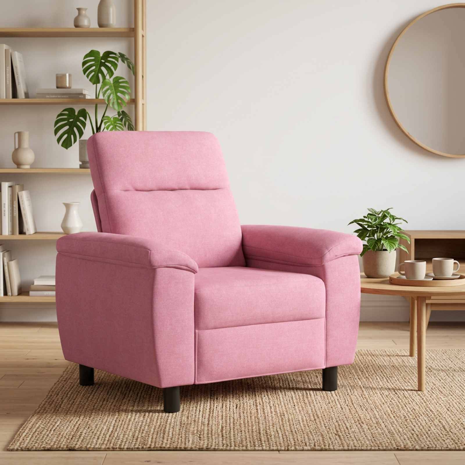 vidaXL Sofa Lyserød 95 x 90 x 95 cm Stof
