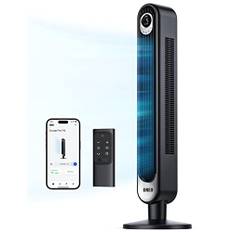 Dreo Smart WiFi tornfläkt med Röststyrning, Fungerar med Alexa, 106 cm tower fan med fjärrkontrolll, 7,3 m/s Hastighet, 6 hastigheter och 1–12 timmars timer, 50 W fläkt 90° oscillerande tornfläkt